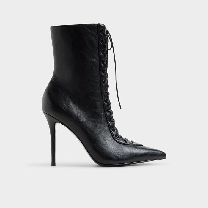 Botins em preto, salto fino - MARCELLE