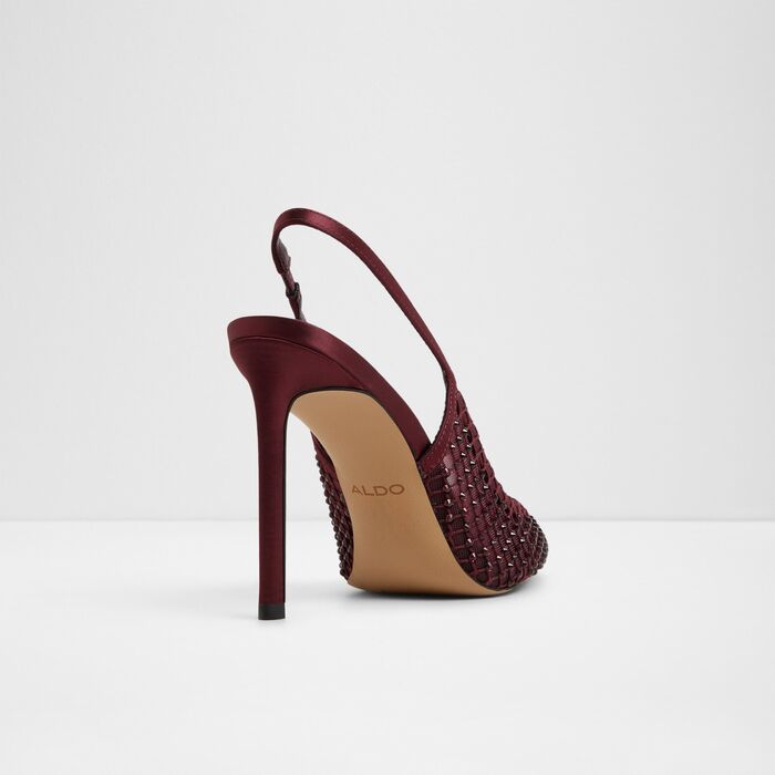 Zapatos de salón en burdeos, tacón de aguja - MARCIANA