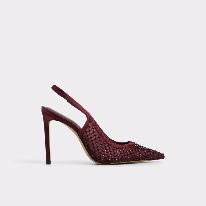 Zapatos de salón en burdeos, tacón de aguja - MARCIANA
