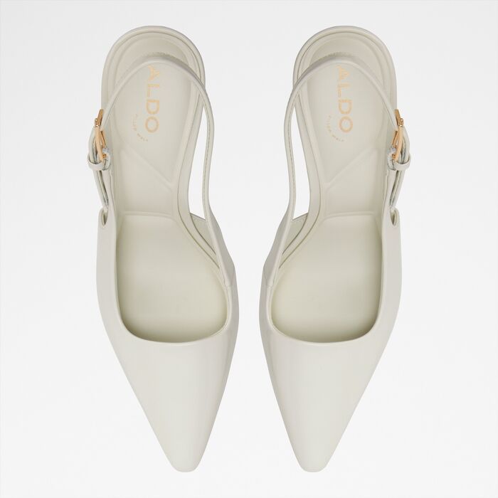 Sapatos em branco, salto fino - MARYSA
