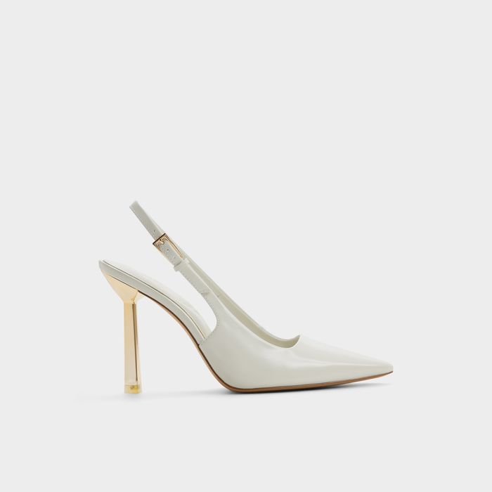 Sapatos em branco, salto fino - MARYSA