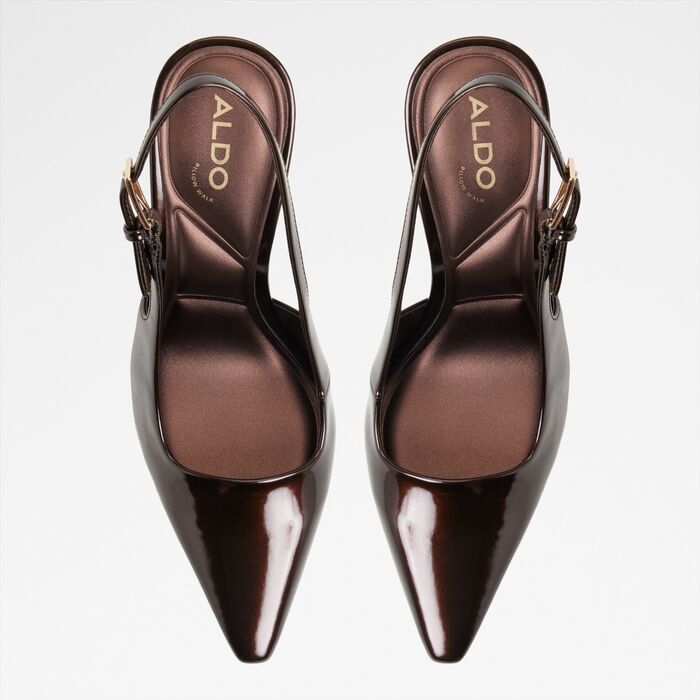 Zapatos de salón en marrón, tacón de aguja - MARYSA