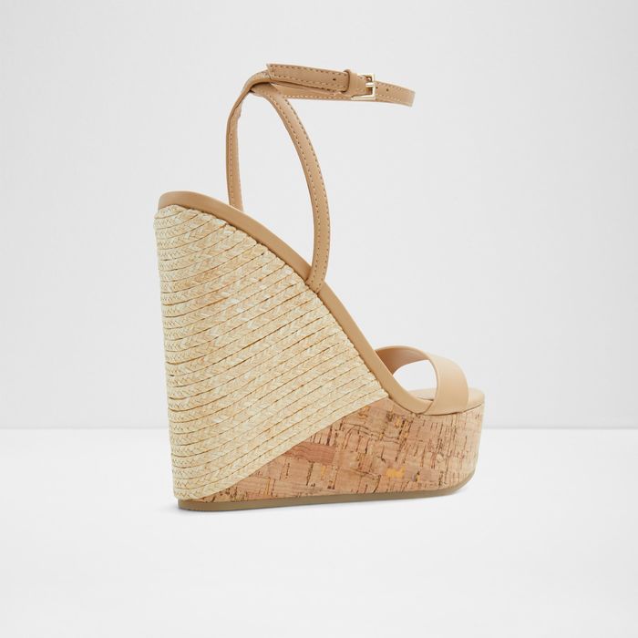 Sandalias de cuña en beige - MARYSOL