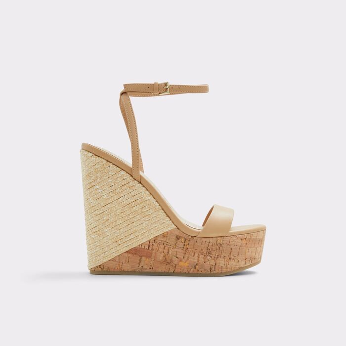 Sandalias de cuña en beige - MARYSOL