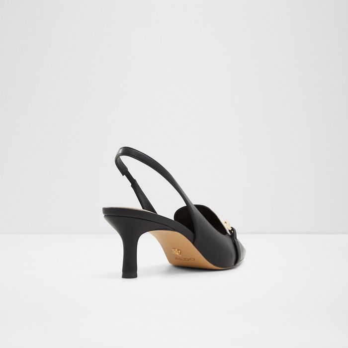 Sapatos em preto, salto em funil - MATHILDE