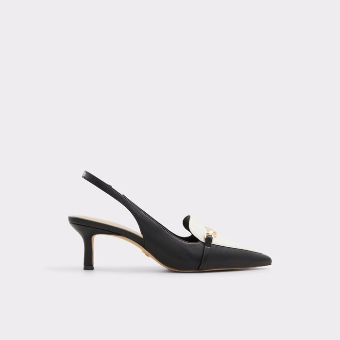 Sapatos em preto, salto em funil - MATHILDE