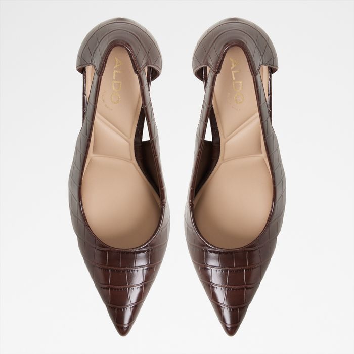 Zapatos de salón en marrón, tacón de aguja - MESARTHIM