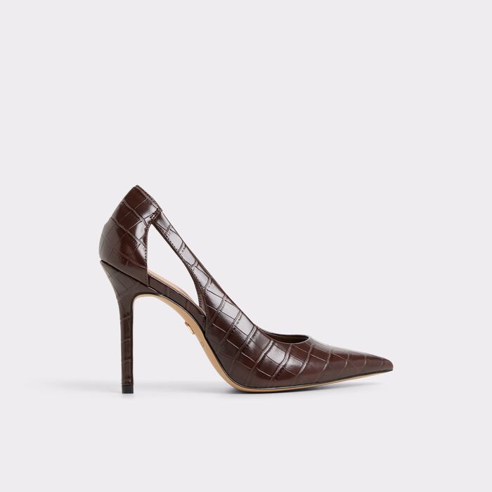 Zapatos de salón en marrón, tacón de aguja - MESARTHIM