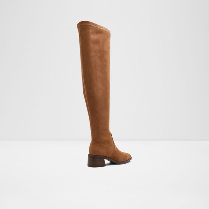 Botas em cognac, salto em bloco - MIRALEMAS