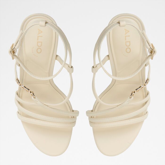 Sandalias en beige, tacón de aguja - MOEY