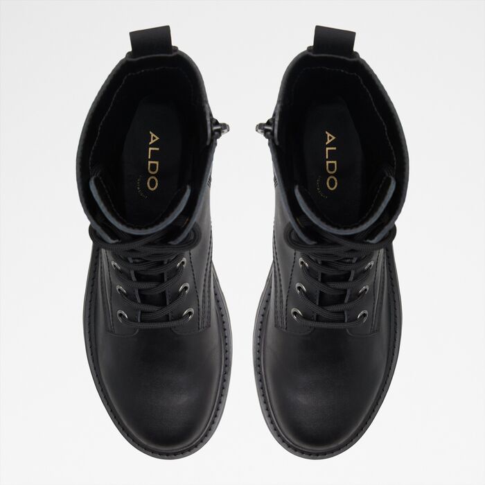 Botines planos en piel negro - MOIMAS