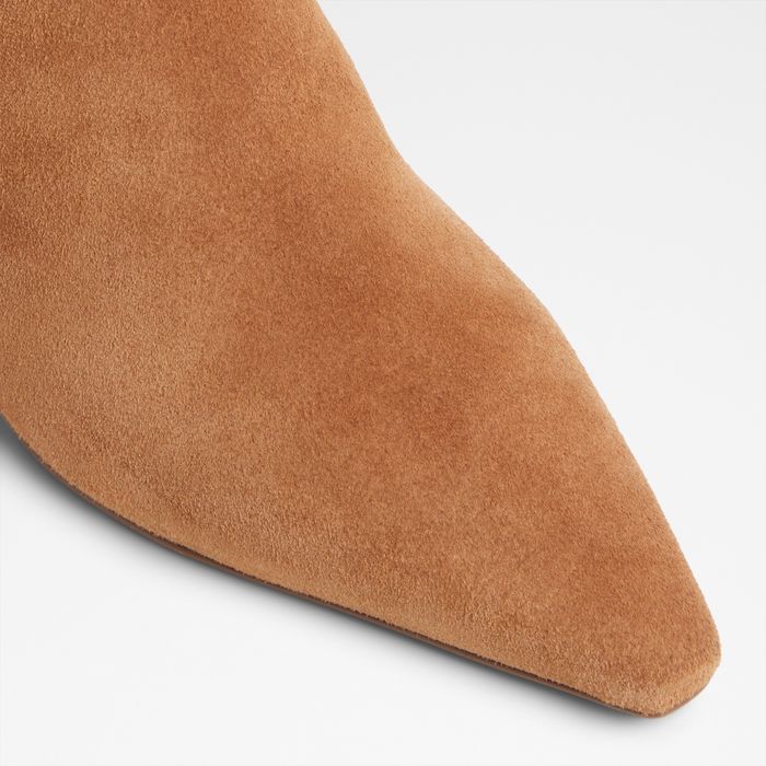 Botas en piel coñac, tacón de aguja - MUTTSEE
