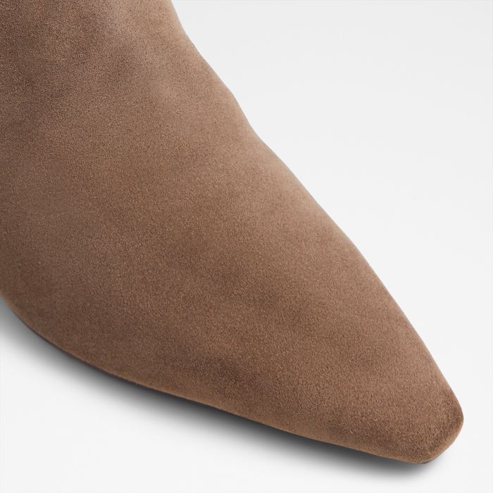 Botas em pele castanho, salto em funil - MUTTSEE