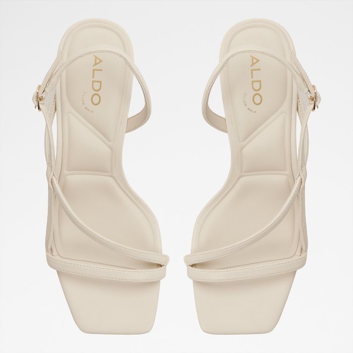 Sandalias en blanco, tacón de aguja - NASTAZIA