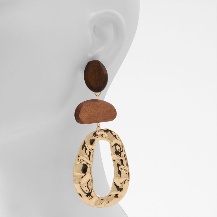 Pendientes largos en oro - OAKLYNN