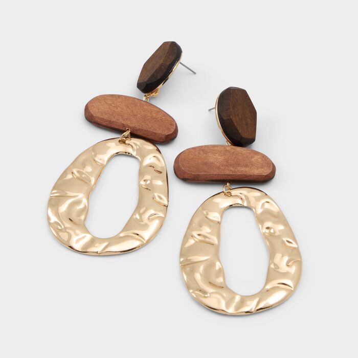 Pendientes largos en oro - OAKLYNN