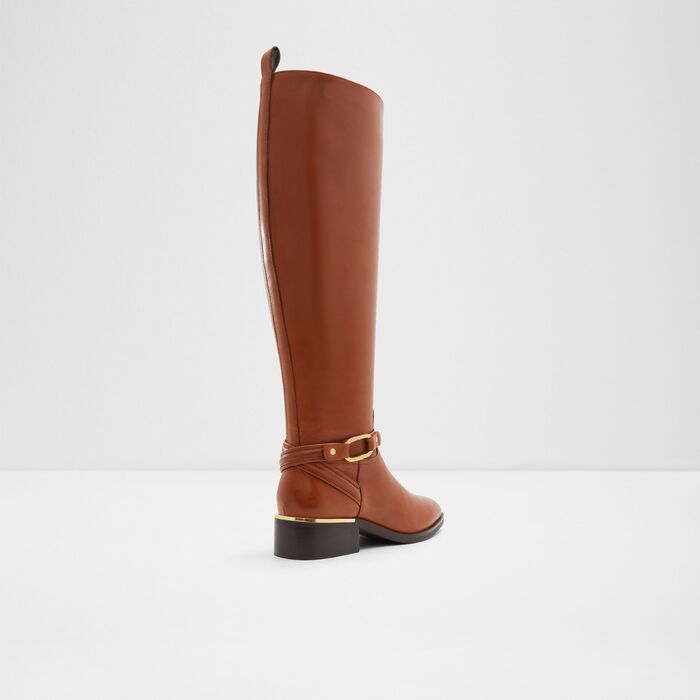 Botas rasas em pele cognac - OCYNWAN