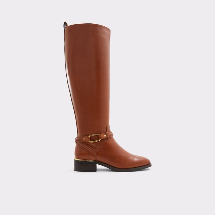 Botas rasas em pele cognac - OCYNWAN