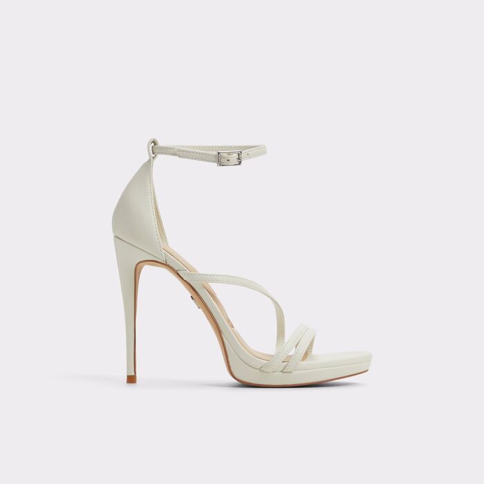 Sandalias en blanco, tacón de aguja - ODELLA