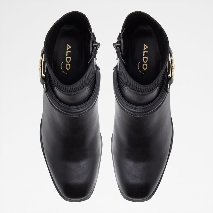 Botines planos en piel negro - ONITRAM