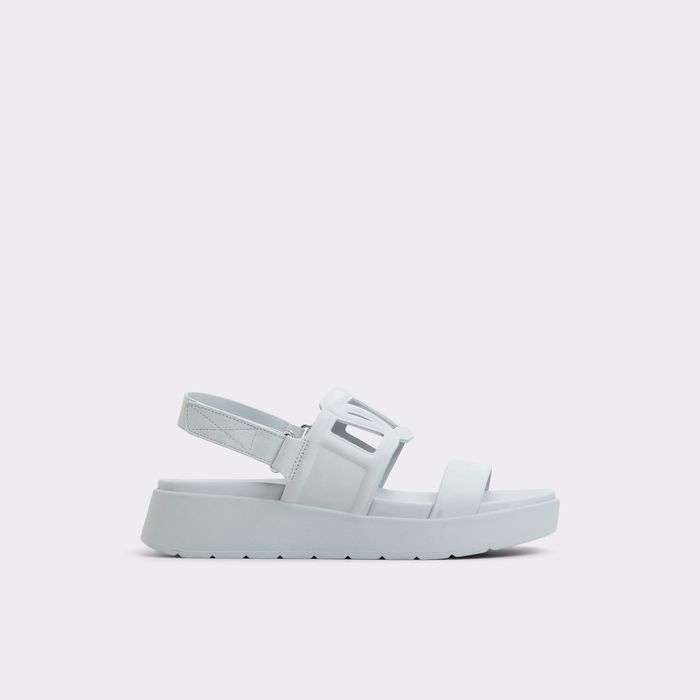 Sandalias de plataforma en piel azul - ONUVIA
