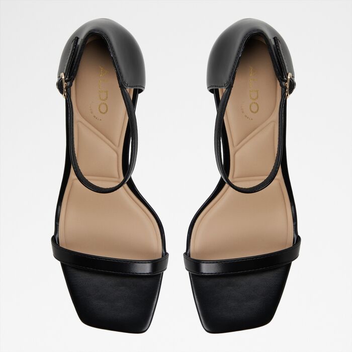 Sandalias en negro, tacón de aguja - PARAGON