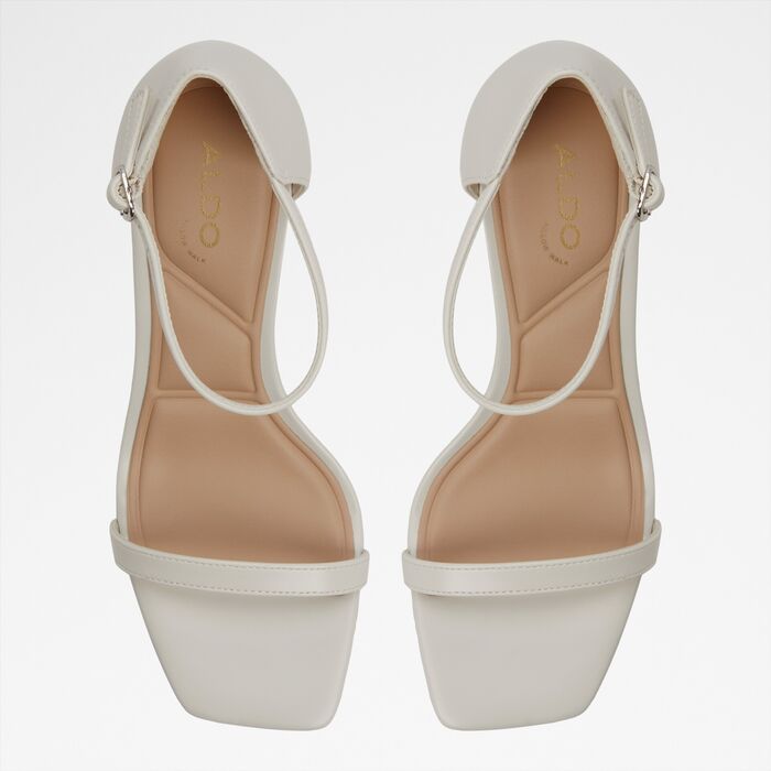 Sandalias en blanco, tacón de aguja - PARAGON