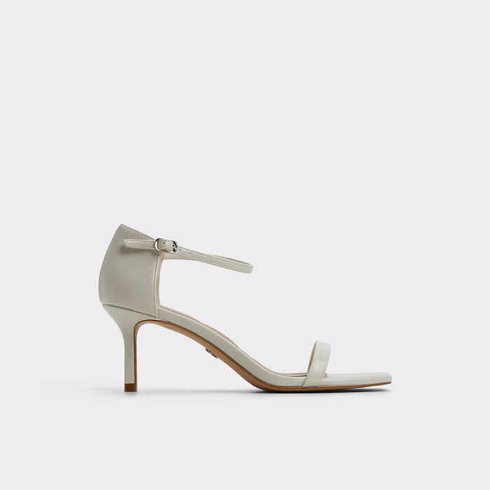 Sandalias en blanco, tacón de aguja - PARAGON