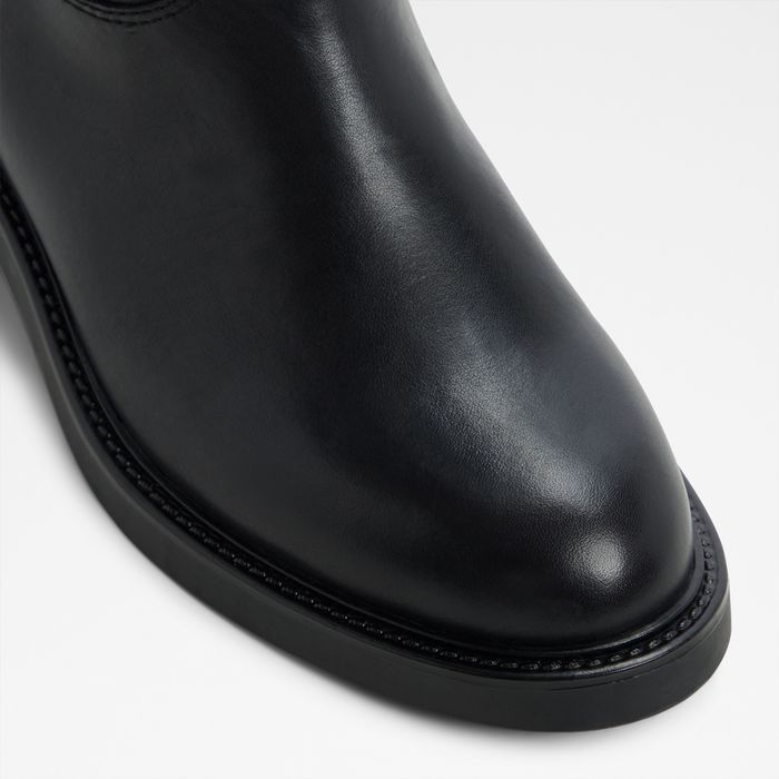 Botas rasos em pele preto - PHILIPPA