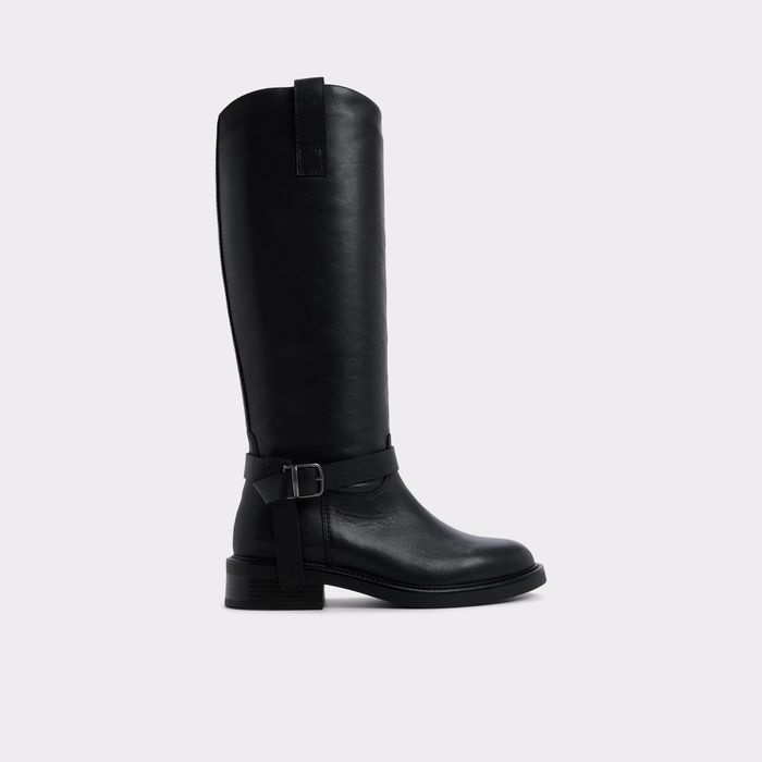 Botas rasos em pele preto - PHILIPPA