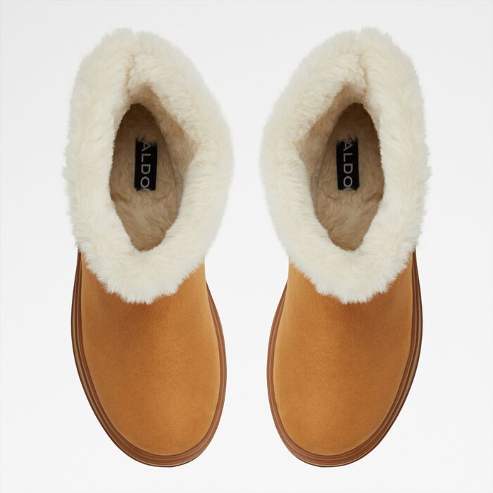 Botines planos en coñac - PLUSHY