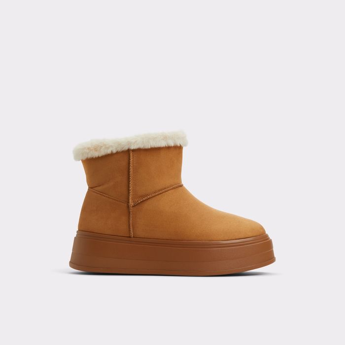 Botines planos en coñac - PLUSHY