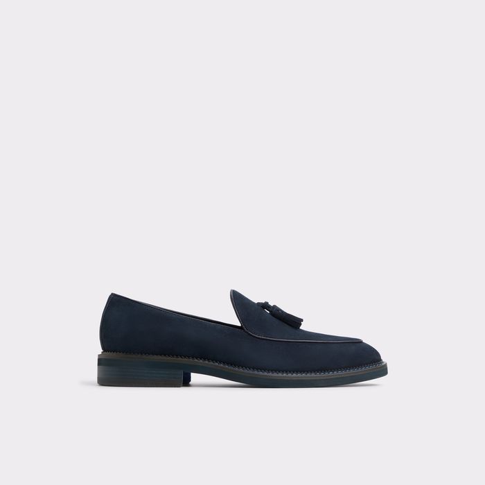 Mocasines en piel azul marino - PORTOS