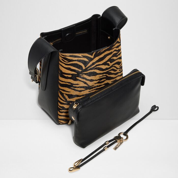 Bolso de hombro en piel negro - QADODE