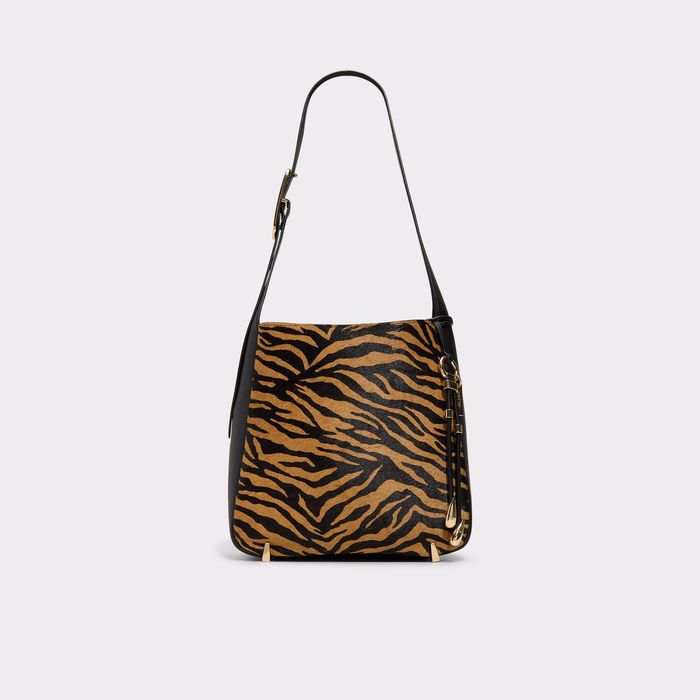 Bolso de hombro en piel negro - QADODE