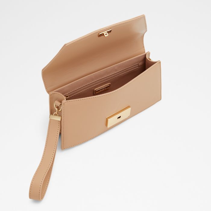 Bolso de mano en barniz beige - QUARIE