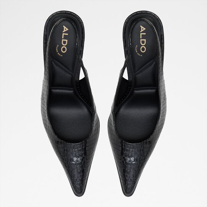 Zapatos de salón en negro, tacón de aguja - RE-SAMANTHA