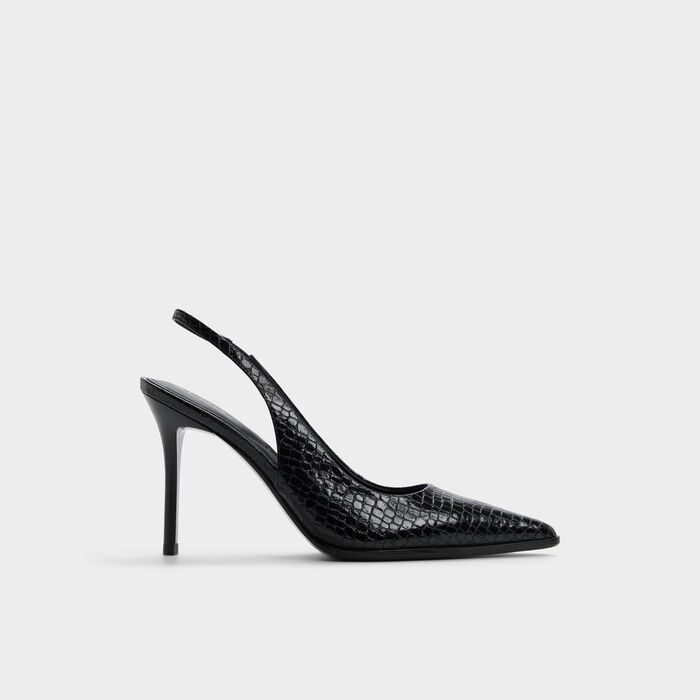 Zapatos de salón en negro, tacón de aguja - RE-SAMANTHA