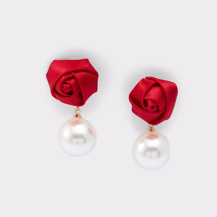 Pendientes cortos en rojo - ROSETTEE