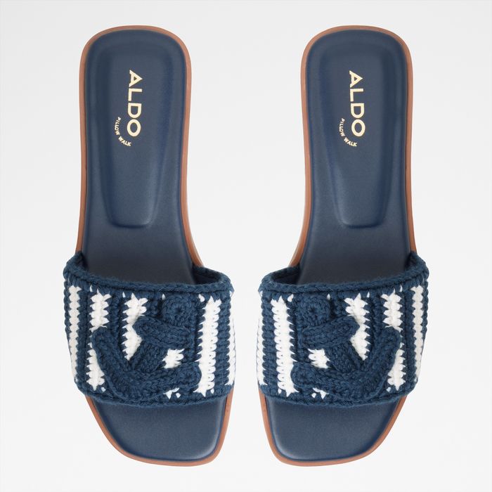 Sandalias planas en azul marino - SABBIA