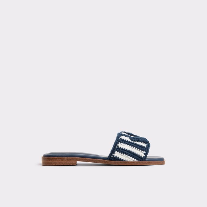 Sandalias planas en azul marino - SABBIA