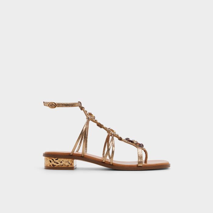Sandalias planas en oro - SANDJEWEL