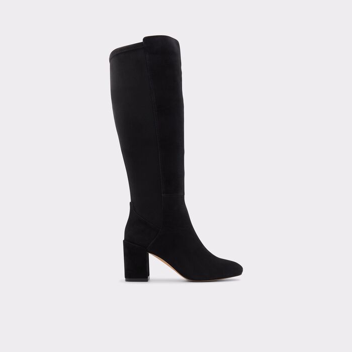 Botas em pele preto, salto em bloco - SATORI