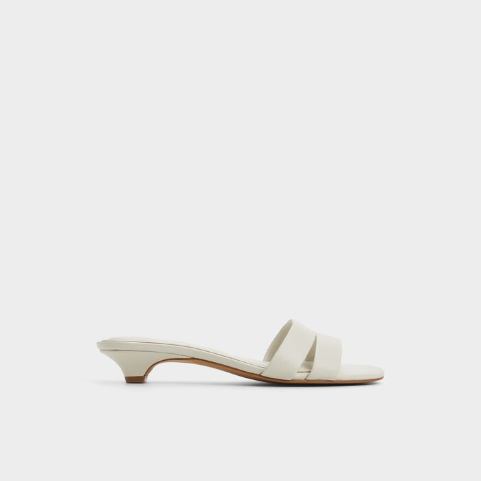 Sandalias en piel blanco, tacón de aguja - SCARLETTA