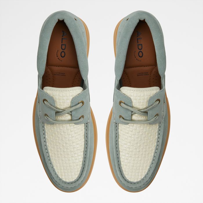 Sapatos de vela em pele azul - SEAEXPLORER