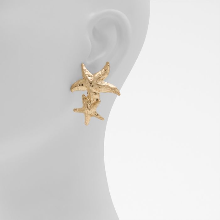 Pendientes largos en oro - SEASHELLAA