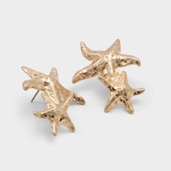 Pendientes largos en oro - SEASHELLAA
