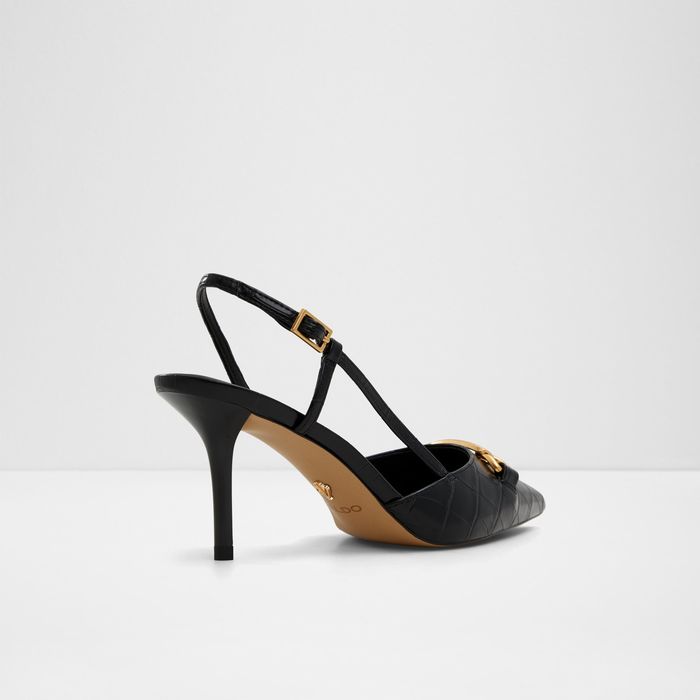 Sapatos em preto, salto fino - SHIRLY