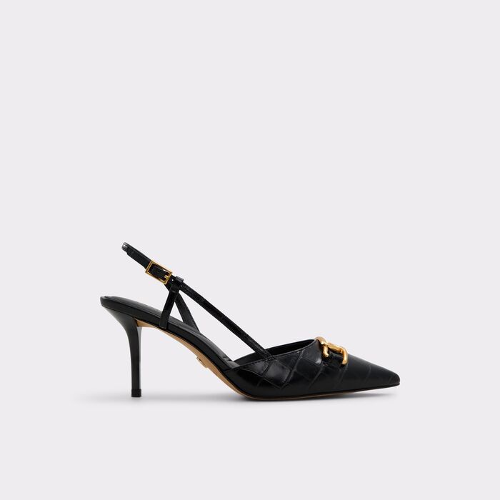 Sapatos em preto, salto fino - SHIRLY