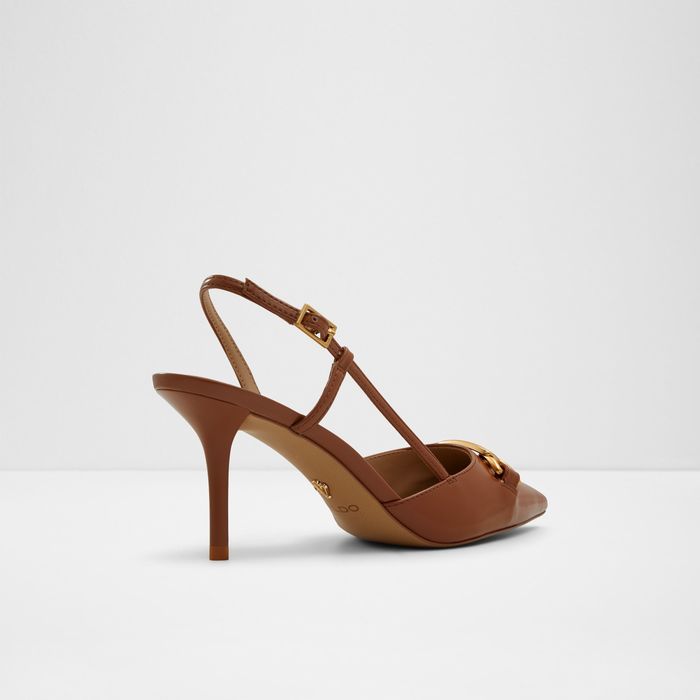 Sapatos em cognac, salto fino - SHIRLY